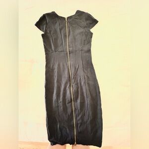 Felicity & Coco Midi Knee Length Zipper dress Navy